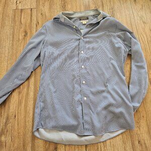 Denver Hayes Never-iron Slim Fit Medium Striped Long Sleeve Dress Shirt